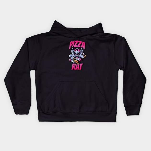New York Subway Pizza Rat Kids Hoodie by TheRelaxedWolf